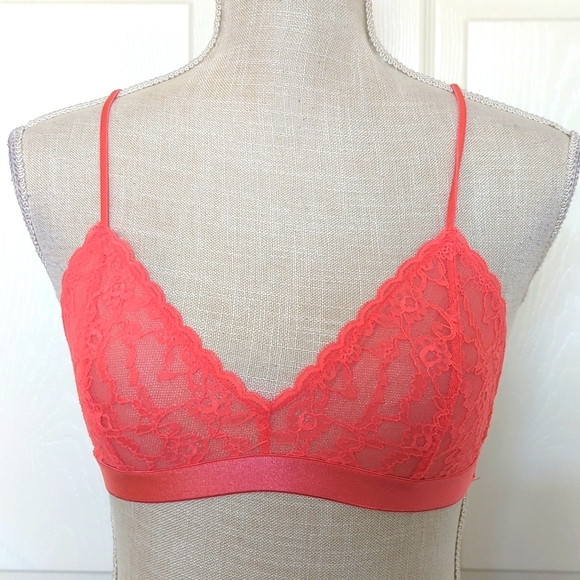 Victoria Secret Coral Pink Cross back Bralette - Picture 1 of 5